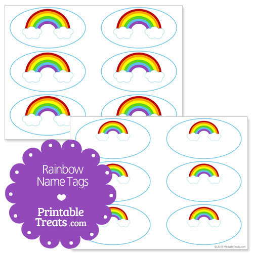 Free Printable Rainbow Name Tags Printable Treats