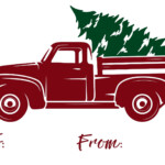 Red Truck Gift Tag giftwrapping Christmas Red Truck Christmas Gift