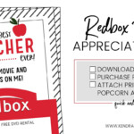 Free Redbox Teacher Appreciation Printable Kendra John Designs