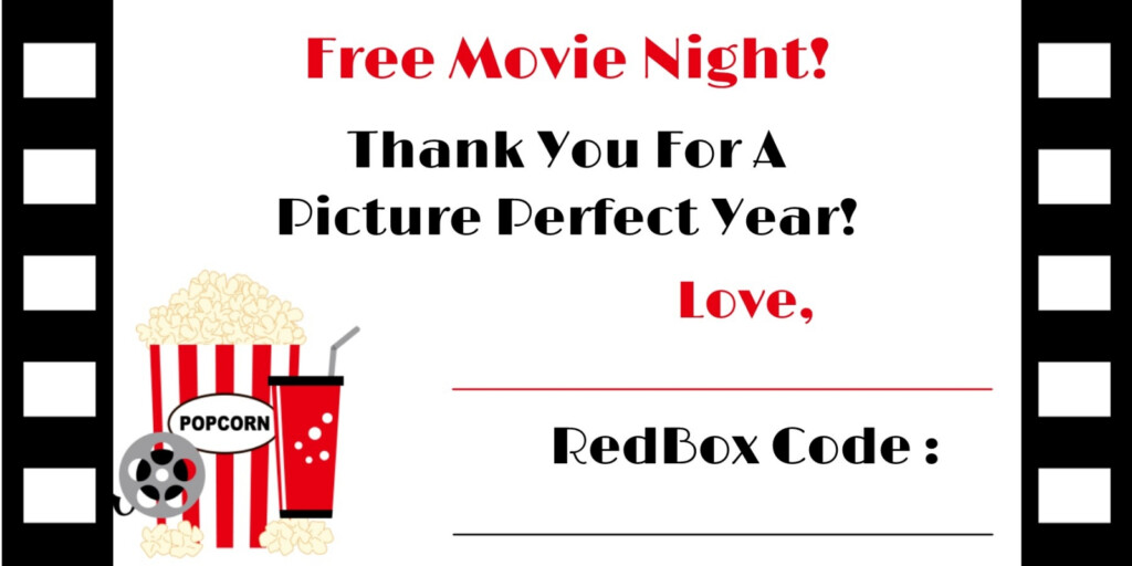 Redbox Printable Gift Tag Redbox Printable Tag Redbox Teacher Gift 