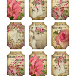 Ephemera s Vintage Garden Free Printable Rosy Christmas Gift Tags