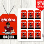 Roblox Thank You Tags Roblox Favor Tags Roblox Party Favors