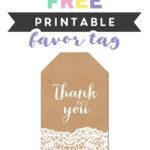 Free Printable Thank You Tags Rustic Country Kraft Lace Favor Tags