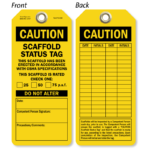 Scaffolding Inspection Tags Self Laminated Scaffold Tags Signs