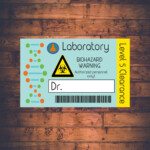 Science Lab Name Badge Printable And Customizable Scientist
