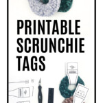 PRINTABLE Scrunchie Tags Downloadable PDF Bold Style Scrunchie