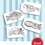 Free Printable Nautical Gift Tags With Sea Creatures By Concertina
