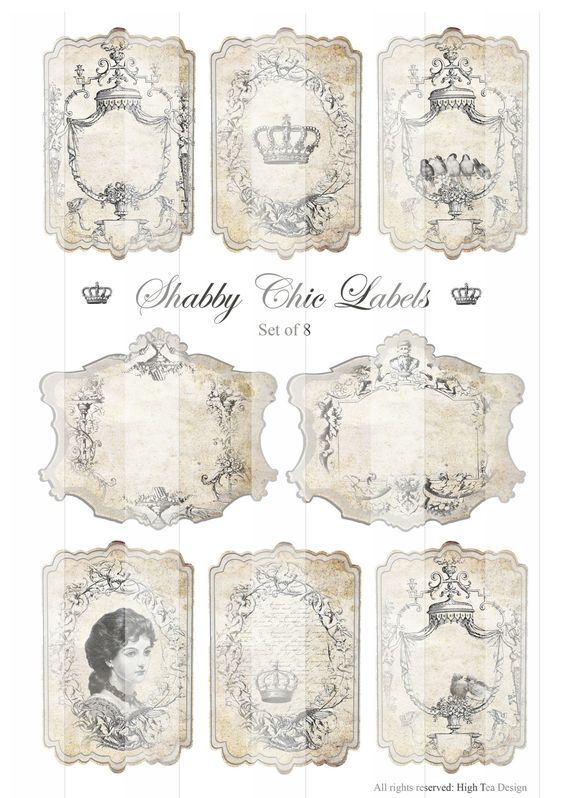 Free Chic Printable Gift Tags SHABBY CHIC LABELS Gift Tags 