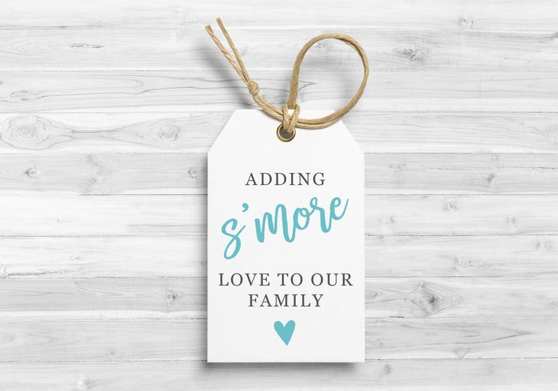 Smore Baby Shower Favor Tags Smores Tags Printable Smores Etsy