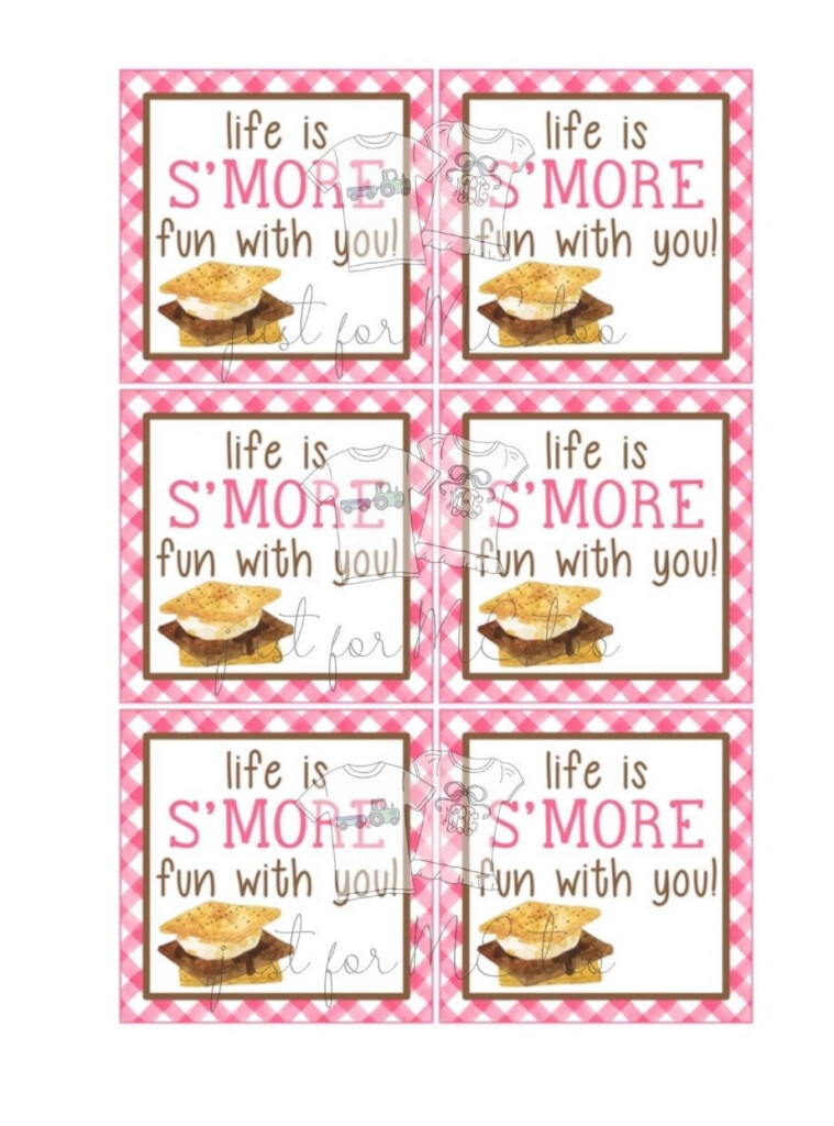 Smores Printable Tags Instant Download Life Is S More Fun With You 