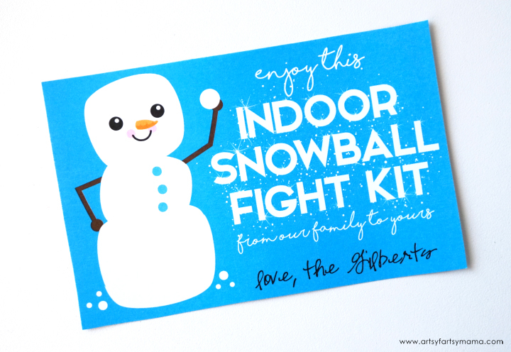 DIY Indoor Snowball Fight Kit Artsy fartsy Mama
