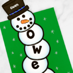 Name Snowman Preschool Craft And Free Printable Winter Activities For