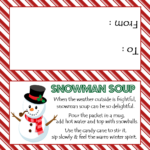 Snowman Soup Treat Bag Topper Digital File You Print Snowman