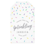 Baby Sprinkle Favor Tag Thank You For Sprinkling Zazzle In 2020