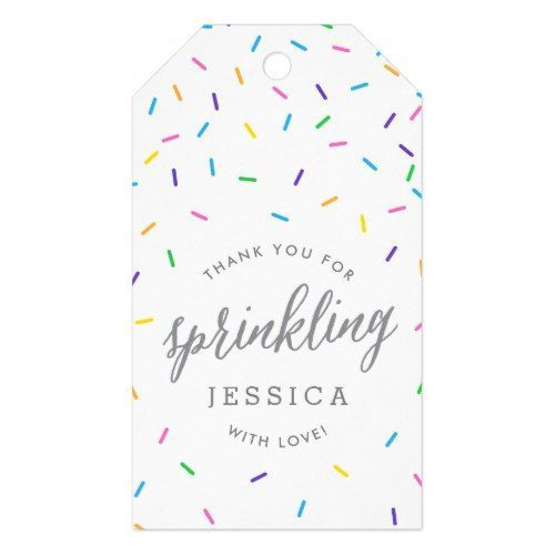 Baby Sprinkle Favor Tag Thank You For Sprinkling Zazzle In 2020 