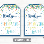 Baby Sprinkle Thank You Tags Boy Baby Sprinkle Favor Tags Etsy In