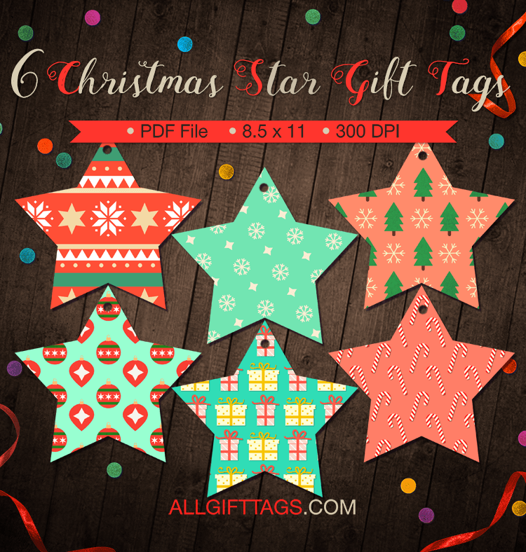 Printable Christmas Star Gift Tags Get Them In PDF Format At Http 