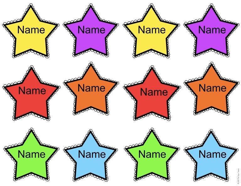 FREE Editable Star Name Tags Preschool Name Tags Classroom Name Tags 