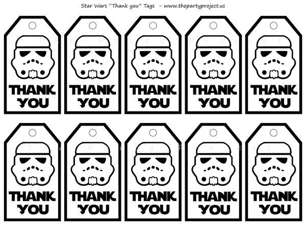 Storm Trooper Gift Bag Tags Star Wars Party Printables Star Wars 