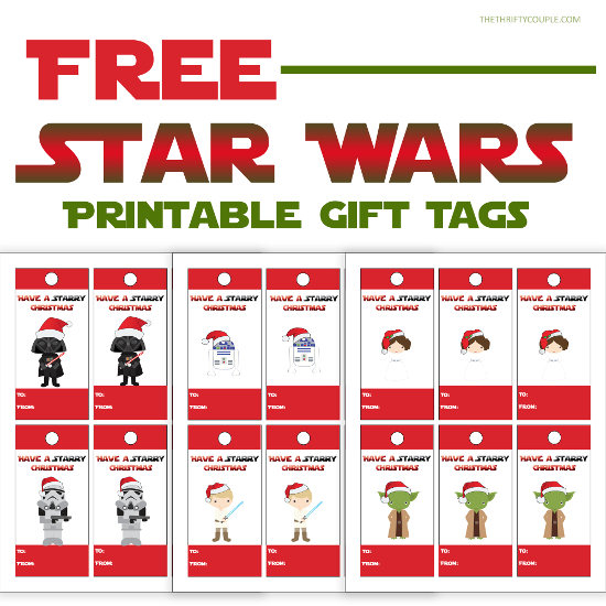 Free Star Wars Themed Printable Gift Tags