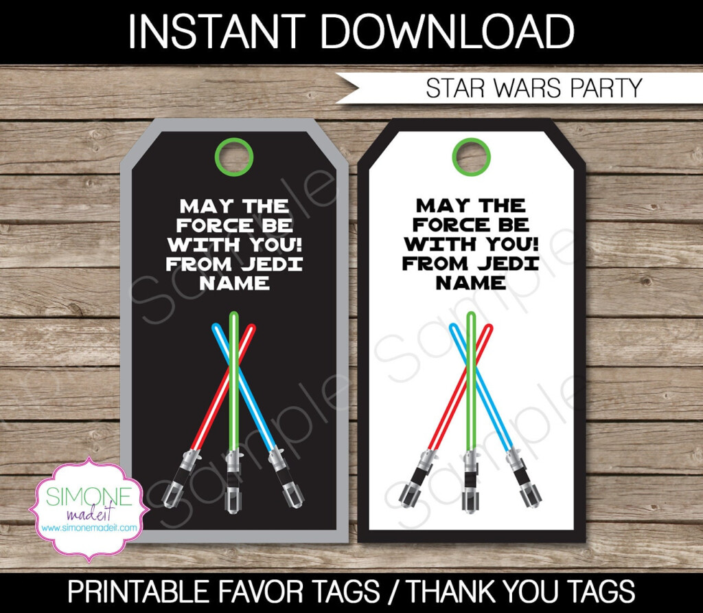 Star Wars Party Favor Tags Thank You Tags Birthday Party