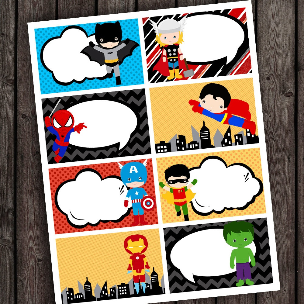 Superhero Name Tags Free Printable Free Printable