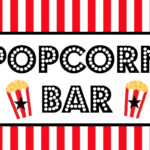 FREE Movie Night Popcorn Bar Printables