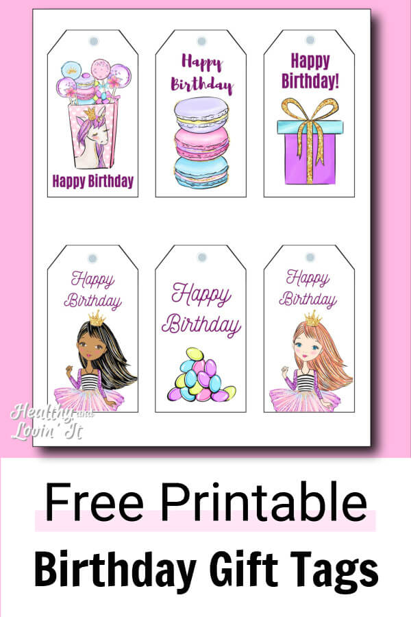 Free Printable Birthday Gift Tags 12 Cute Variations 