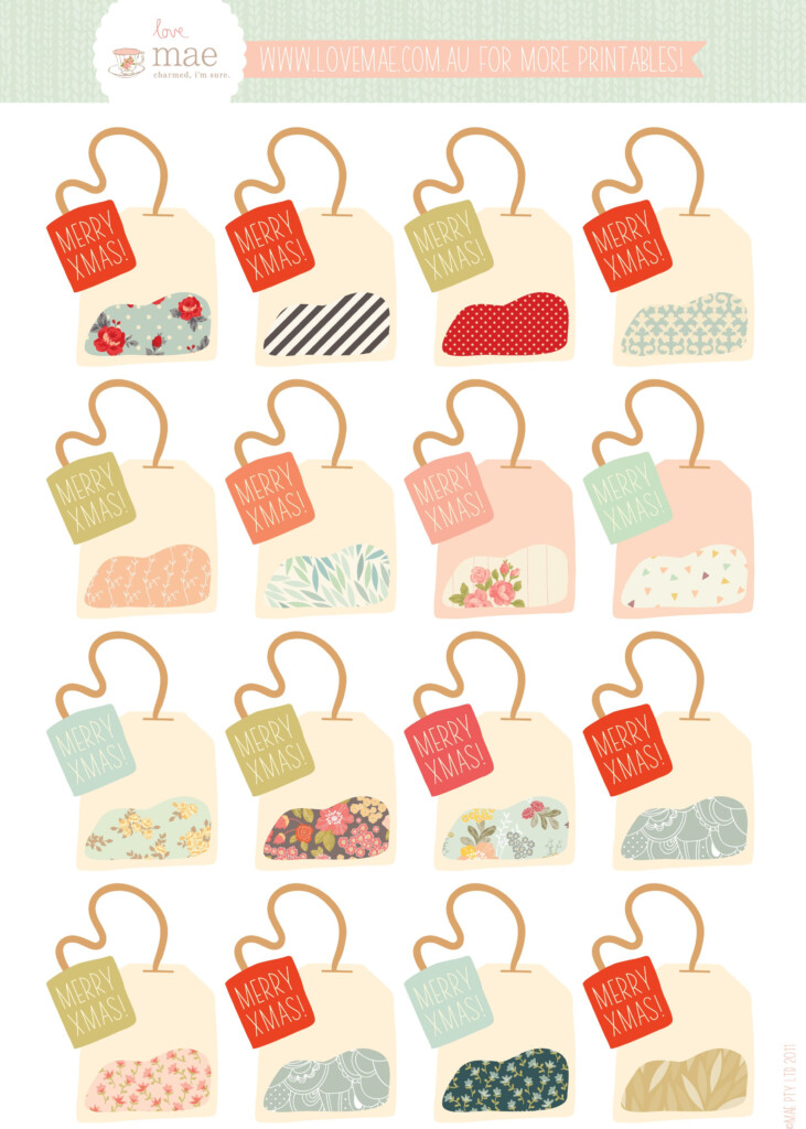 Free Printable Tea Bag Gift Tags If Only It Didn t Say Xmas Tea Diy 