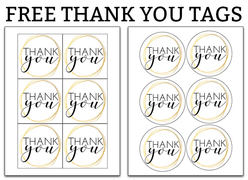 Romace Free Printable Thank You For Your Order Tags