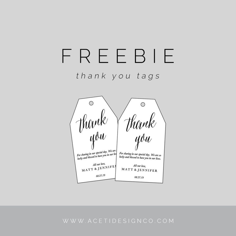 FREEBIE Editable Thank You Tags Aceti Design Co Printable Tags
