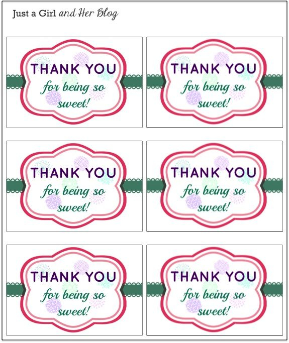 A Sweet And Simple Thank You Gift with FREE Printable Thank You 