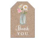 Free Printable Thank You Tags Mason Jar Flowers Rustic Favor Tags