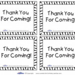 Thank You For Coming Cards Printable Printable Card Free