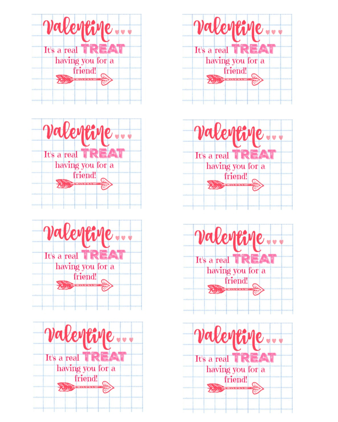 Treat Valentine Idea With Free Printable Tags I Dig Pinterest