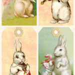Vintage Easter Bunny Tags Free Printables Vintage Easter Easter