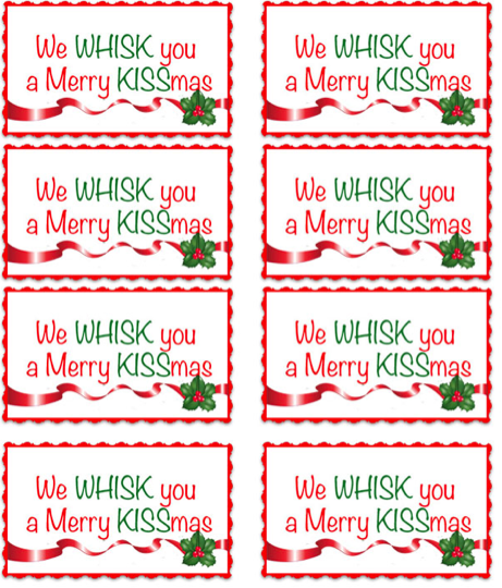 We Whisk You A Merry Kissmas Printable For Coworkers 11 14 Merry 