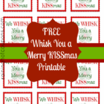 FREE Printable Whisk Label We Whisk You A Merry KISSmas Cute Gift