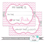 Printable Name Tags Event Wedding Engagement Party Rehearsal Bridal