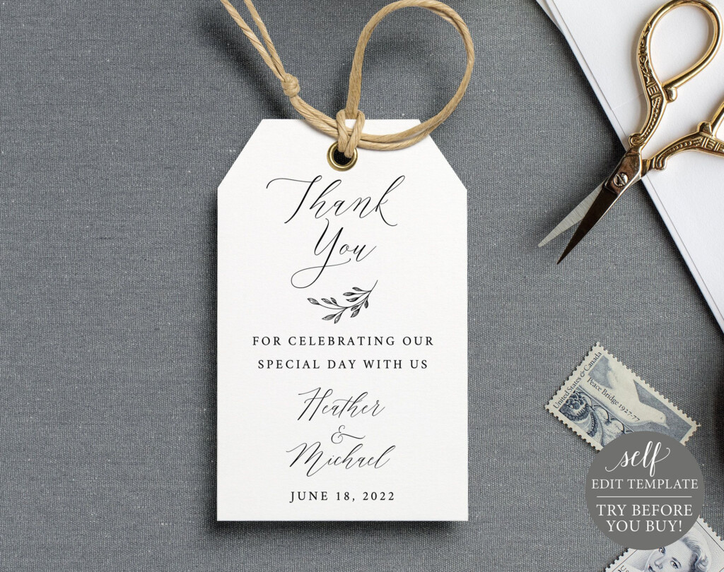 Wedding Favor Tag Template Free Demo Available Printable Etsy 