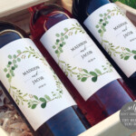 Greenery Wedding Wine Label Printable Wine Label Editable Etsy Diy