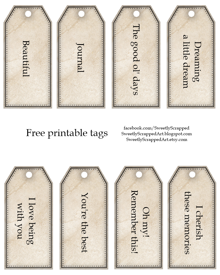 Sweetly Scrapped Free Printable Tags 3 Different Sets