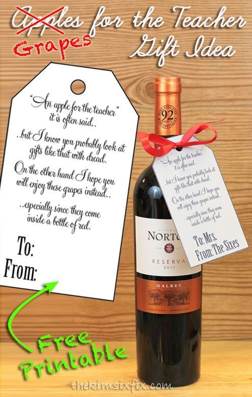 Give A Teacher What They Really Need Wine Wine Teacher Gift