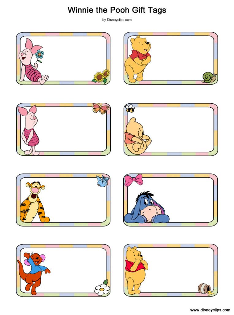 Winnie The Pooh And Friends Printables Disneyclips