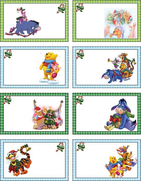 Pooh Christmas Gift Tags Gift Tags Christmas Gift Tags Christmas 