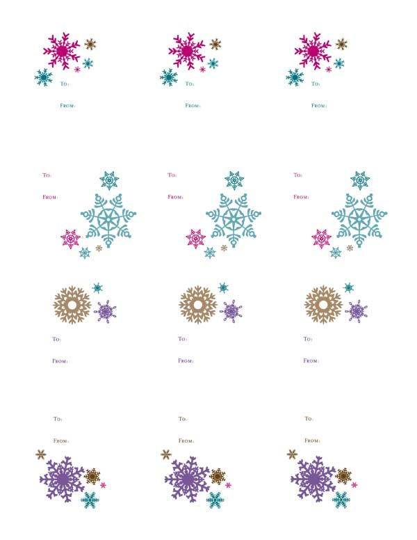 Winter Wonderland Snowflake Holiday Tags Free Printable Diy Christmas 