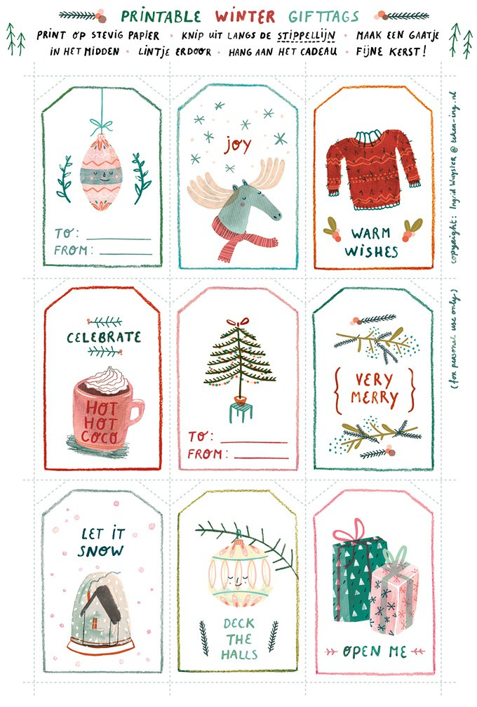 Fun Free Printable Gift Tags The Turquoise Home