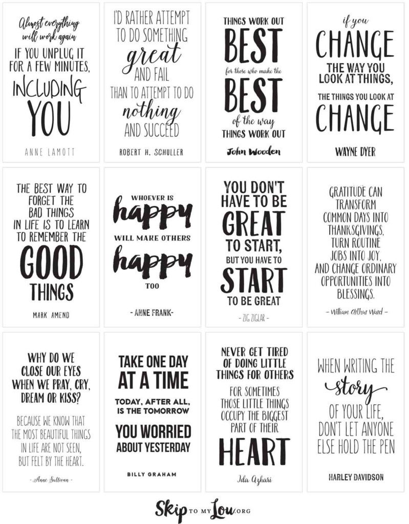 Amazing Life Quotes For Inspiration FREE PRINTABLE CARDS Frases 