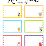 Printable Animal Name Tags Name Tag Templates Preschool Name Tags