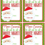 Printable Christmas Redbox Gift Tag Merry Christmas And To All A